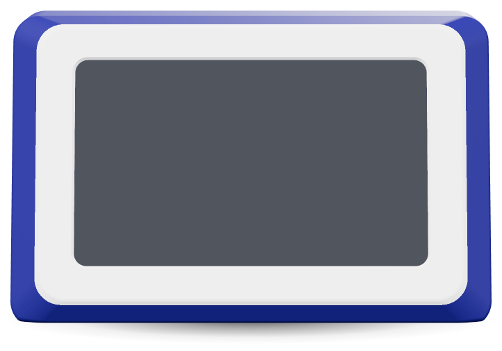 Dark blue case, front view