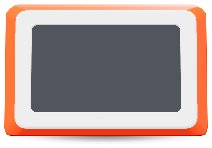 Orange case, front view