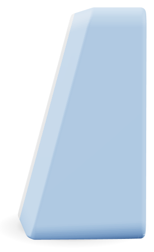 Baby blue case, side view