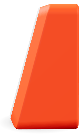 Orange case, side view
